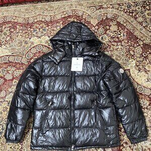 Black Moncler puffer jacket